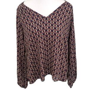 Allison Joy Long-sleeved V-Neck Blouse
